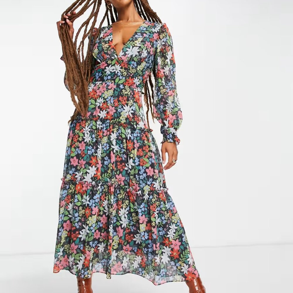 TOPSHOP | Flowy Floral Maxi Dress